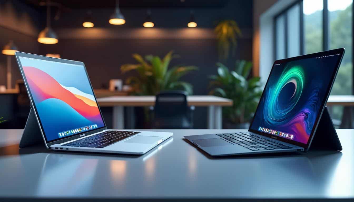 découvrez le comparatif détaillé entre le macbook air m4 et le surface laptop 7 : design, performances, autonomie, prix… quel ordinateur est le meilleur choix pour vous en 2024 ? analyse complète pour faire le bon achat !